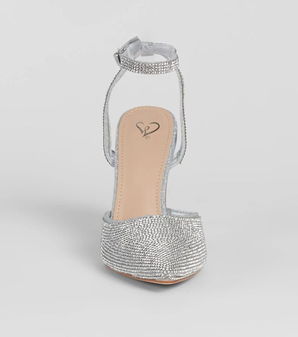 Here For The Glamour Rhinestone Stiletto Pumps - Image 3