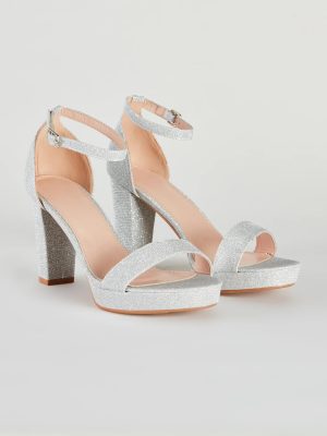 Shine Endeavors Glitter Platform Heels