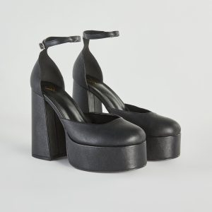 Get Your Attention Platform Block Heel Pumps