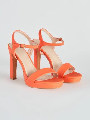 Real Style Faux Leather Platform Heels