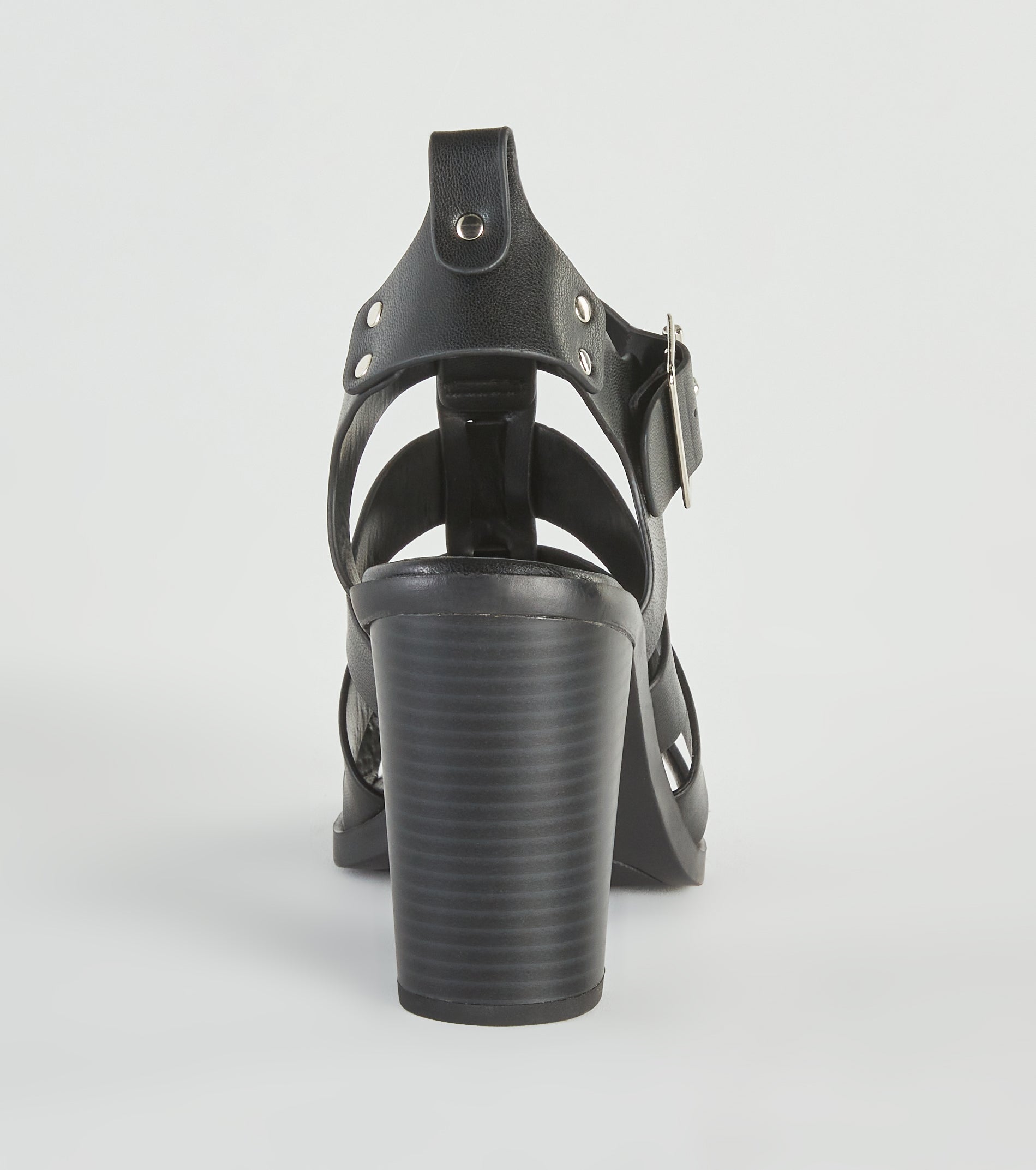 Count On Cute Caged Block Heels - Image 4