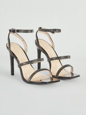 Time For Glitz Rhinestone Stiletto Heels