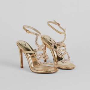 Slay Every Step Jeweled Snake Stiletto Heels