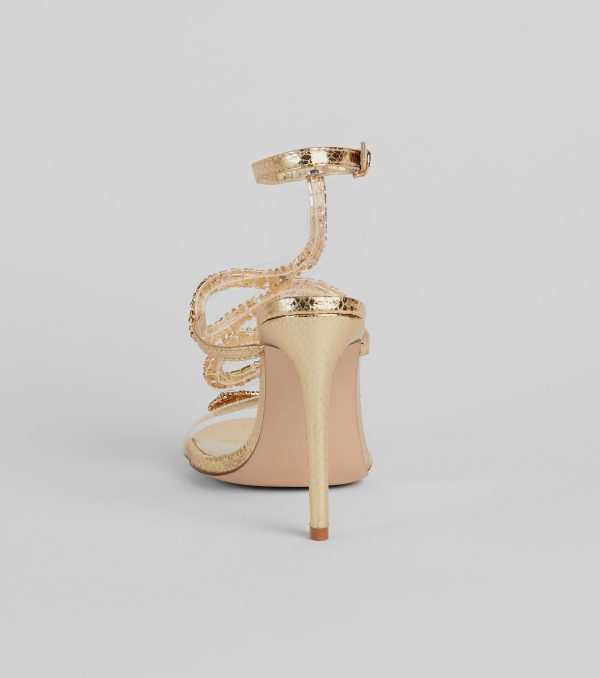 Slay Every Step Jeweled Snake Stiletto Heels - Image 4
