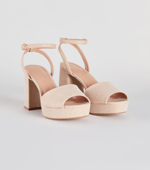 Time To Shine Glitter Platform Heels - Image 5