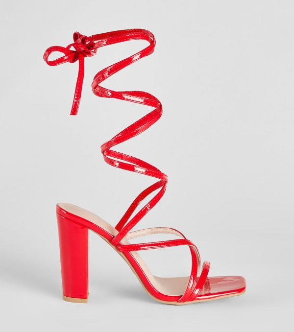 Always Bold Patent Lace-Up Block Heels - Image 2