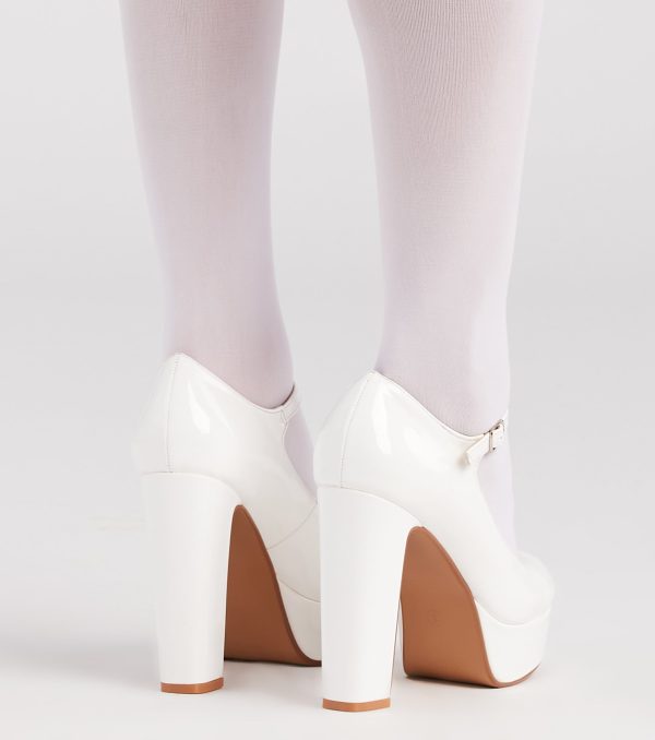 Bold And Polished Patent Leather Platform Pumps - Image 6