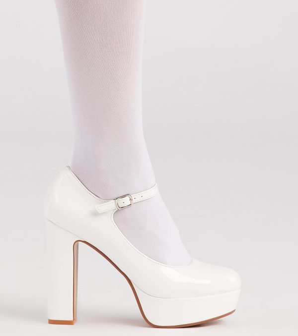 Bold And Polished Patent Leather Platform Pumps - Image 7