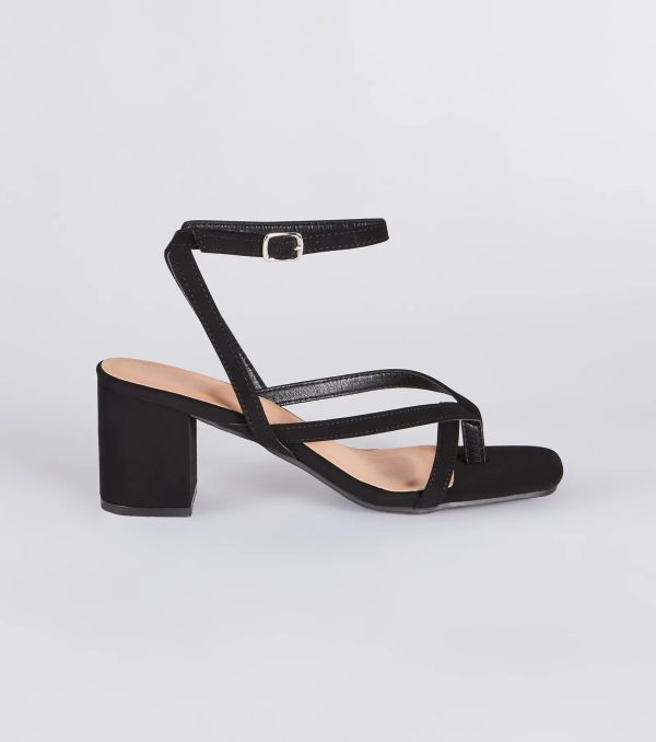 Stepping Out Nubuck Strappy Block Heels - Image 2