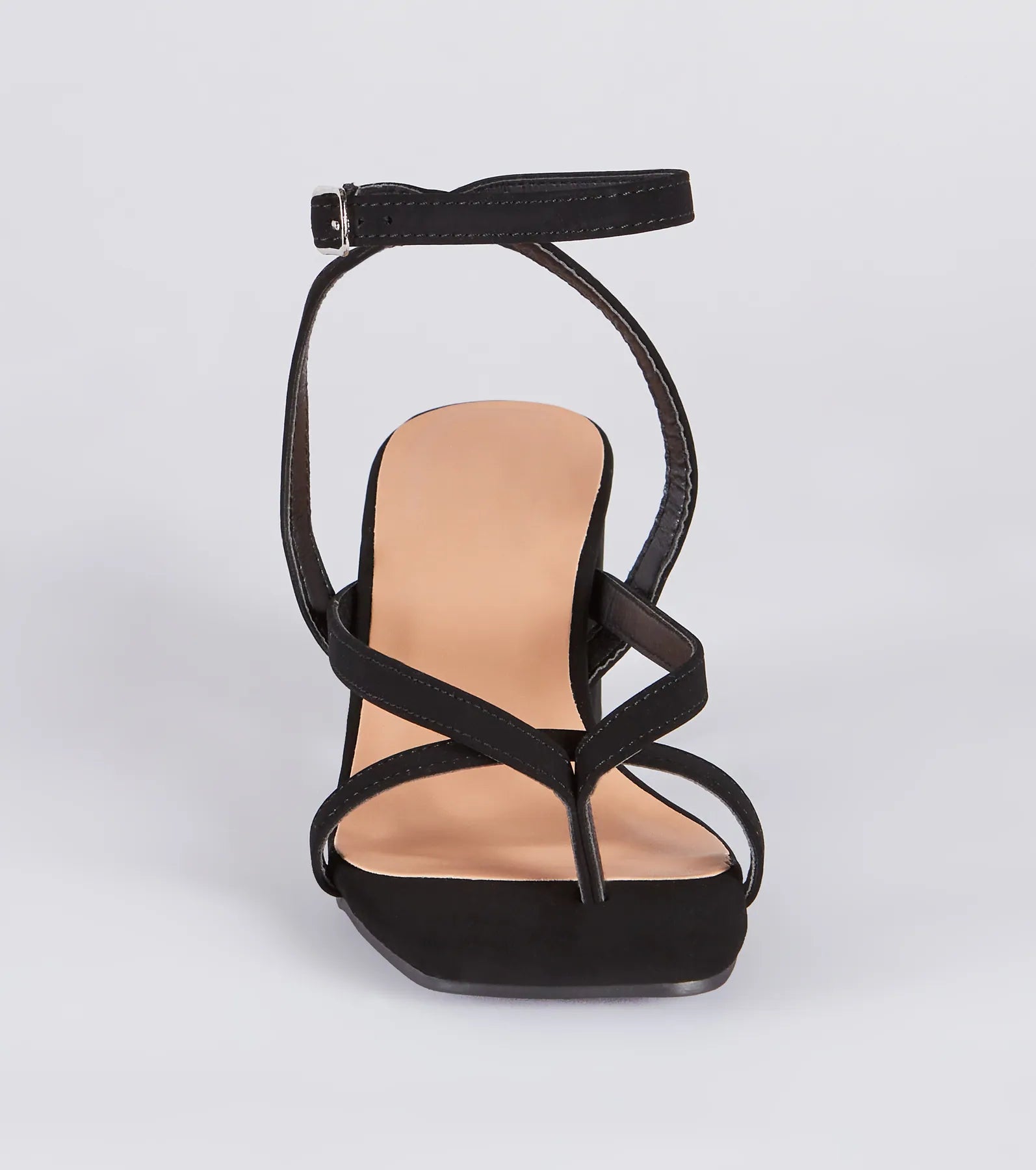 Stepping Out Nubuck Strappy Block Heels - Image 3