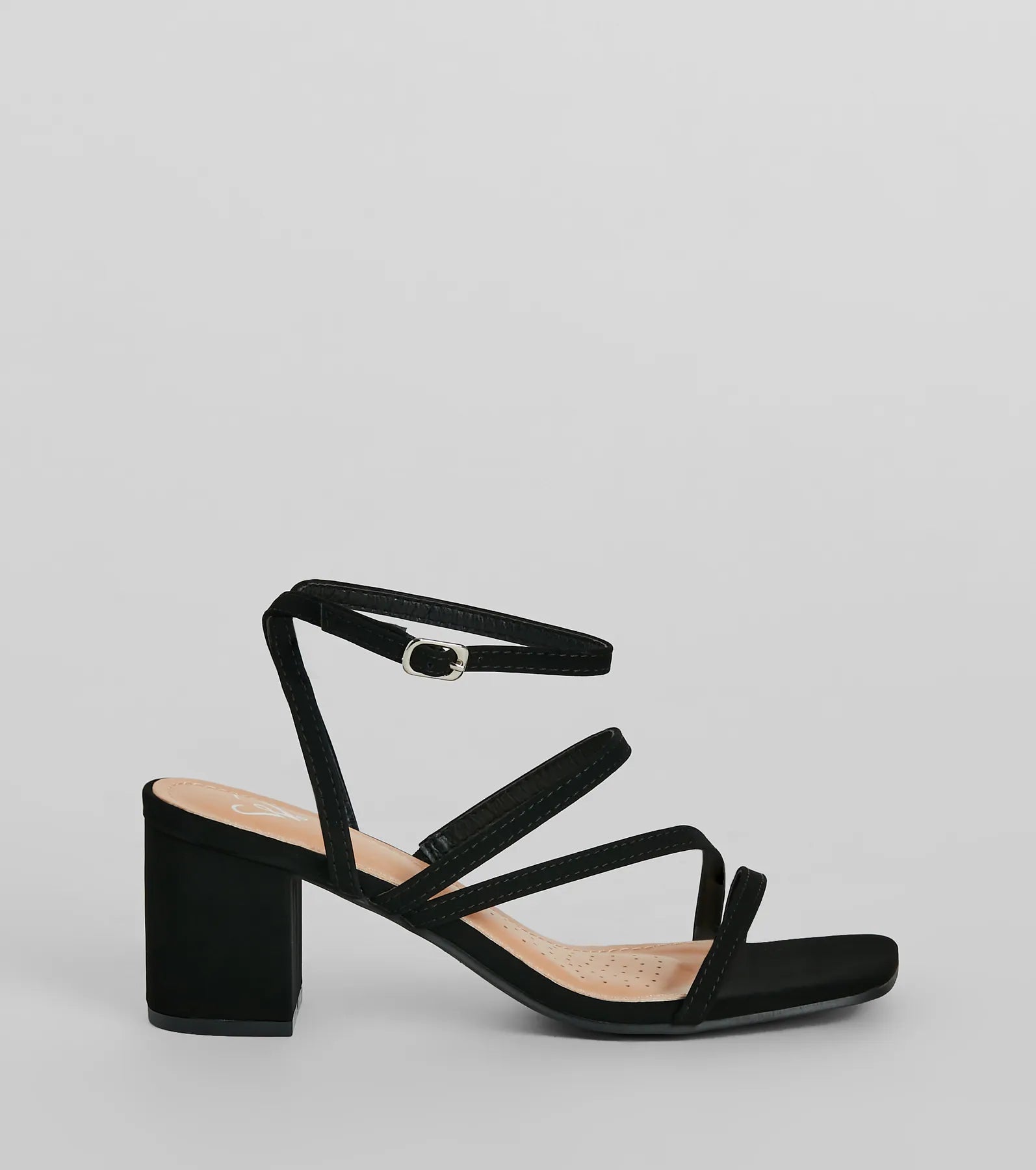 Simply Slay Strappy Nubuck Block Heels - Image 2