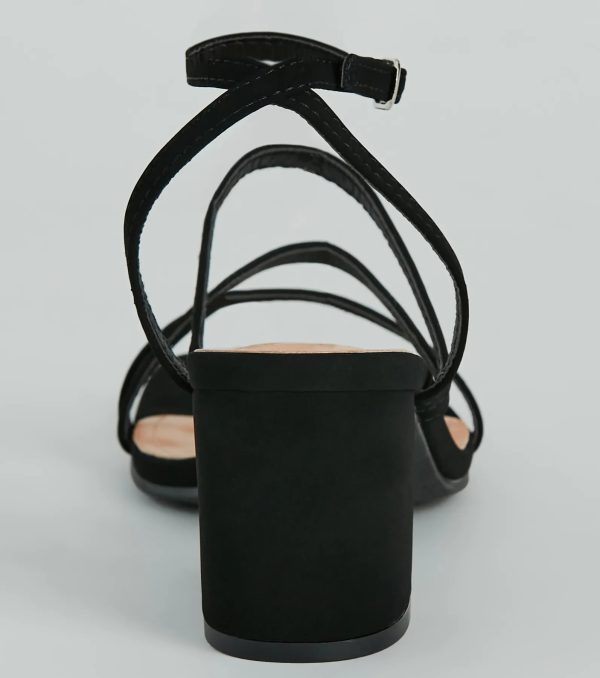 Simply Slay Strappy Nubuck Block Heels - Image 4