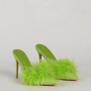 Diva Alert Marabou Feather Trim Pumps