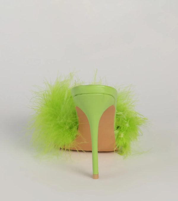 Diva Alert Marabou Feather Trim Pumps - Image 4
