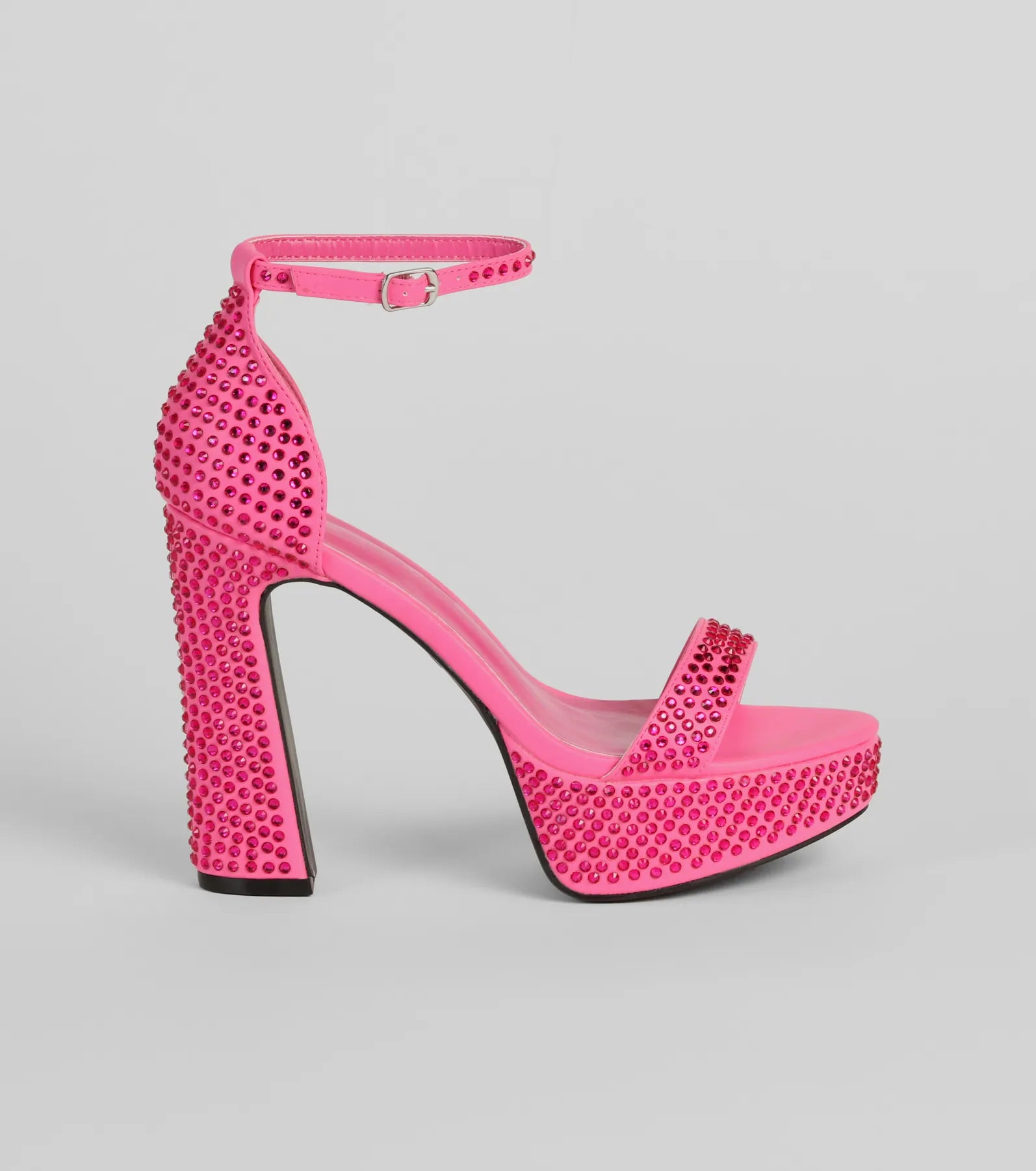 Party Moves Rhinestone Platform Heels - Image 2