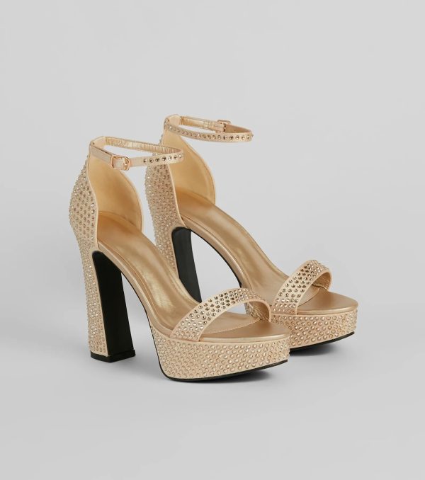 Party Moves Rhinestone Platform Heels - Image 5