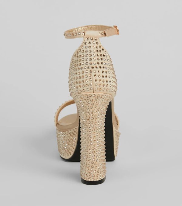 Party Moves Rhinestone Platform Heels - Image 8