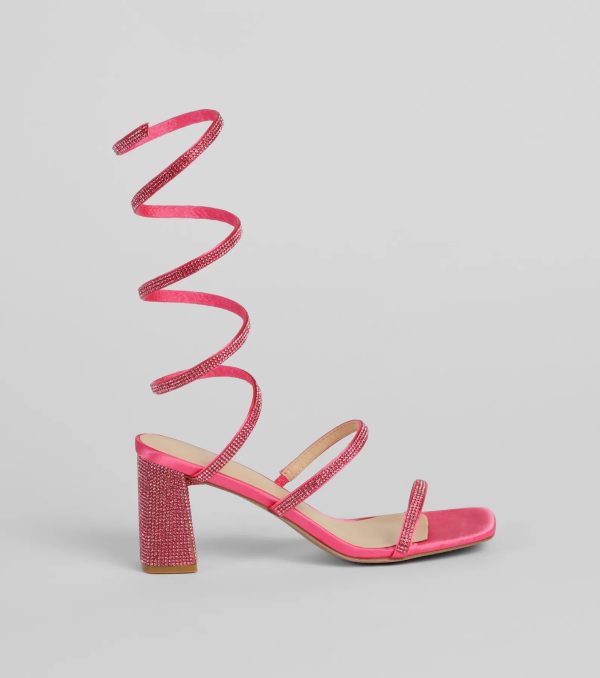 Time For Glamour Rhinestone Spiral Heels - Image 2