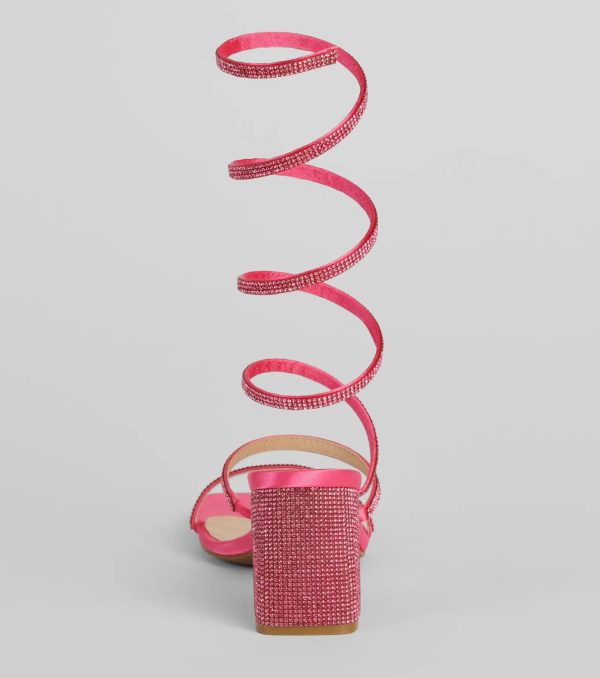 Time For Glamour Rhinestone Spiral Heels - Image 4