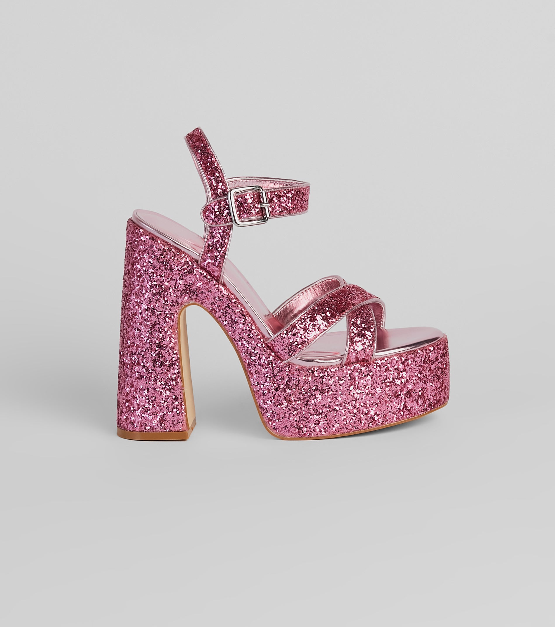 Step Into Sparkle Glitter Platform Heels - Image 2