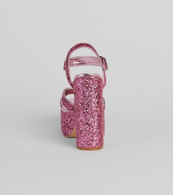 Step Into Sparkle Glitter Platform Heels - Image 4