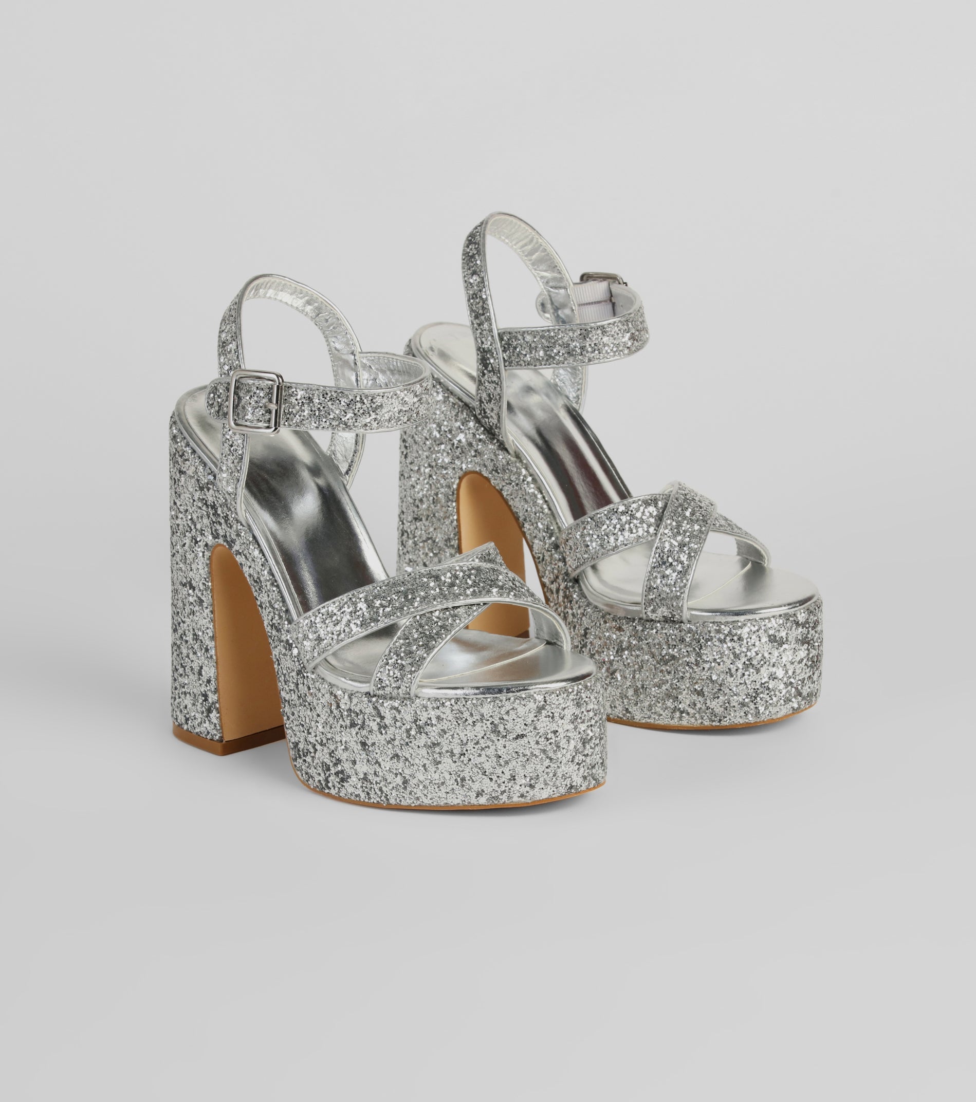 Step Into Sparkle Glitter Platform Heels - Image 5