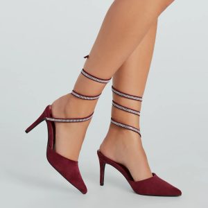 Glamorous Upgrade Rhinestone Spiral Stiletto Pumps