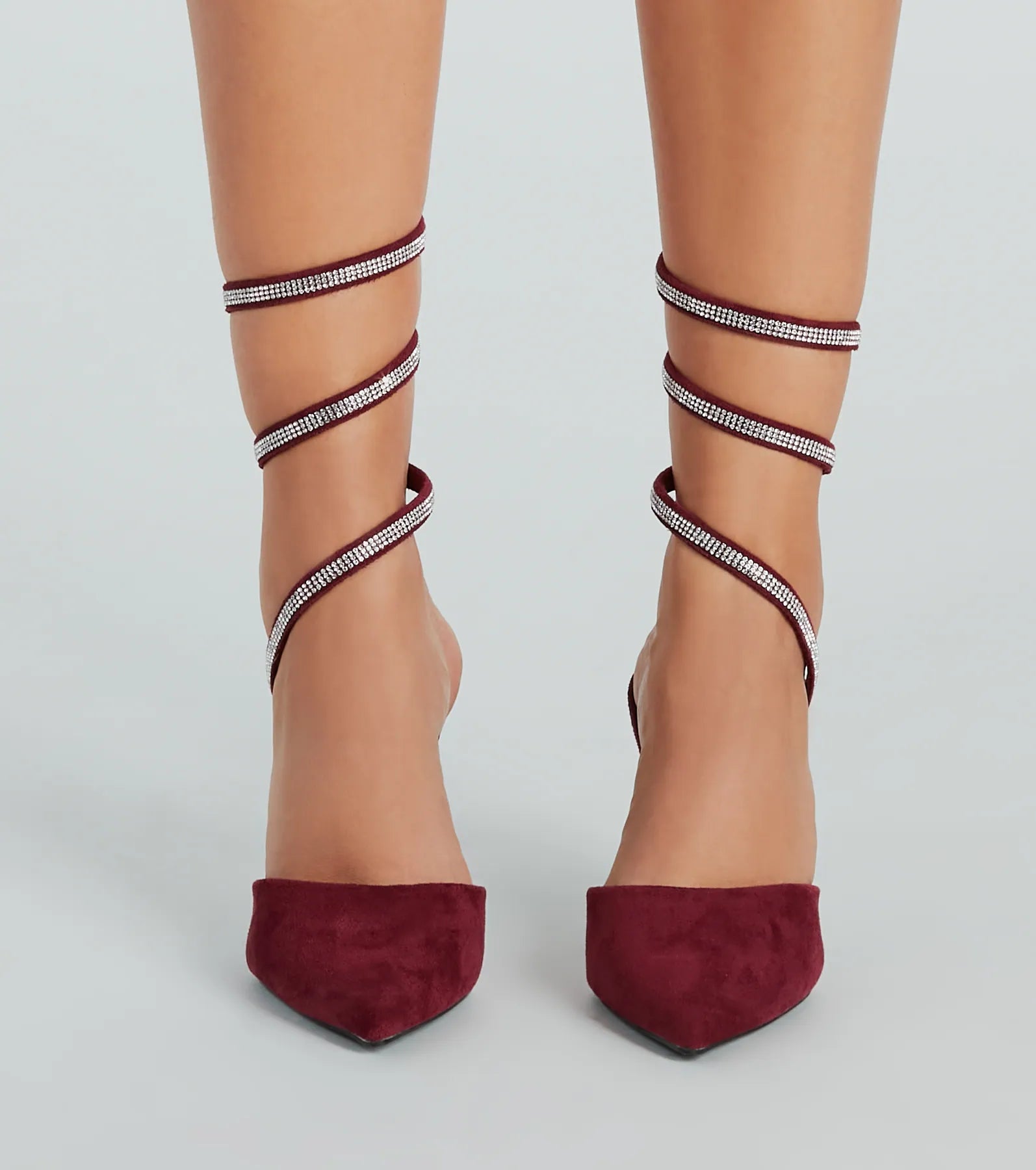 Glamorous Upgrade Rhinestone Spiral Stiletto Pumps - Image 2