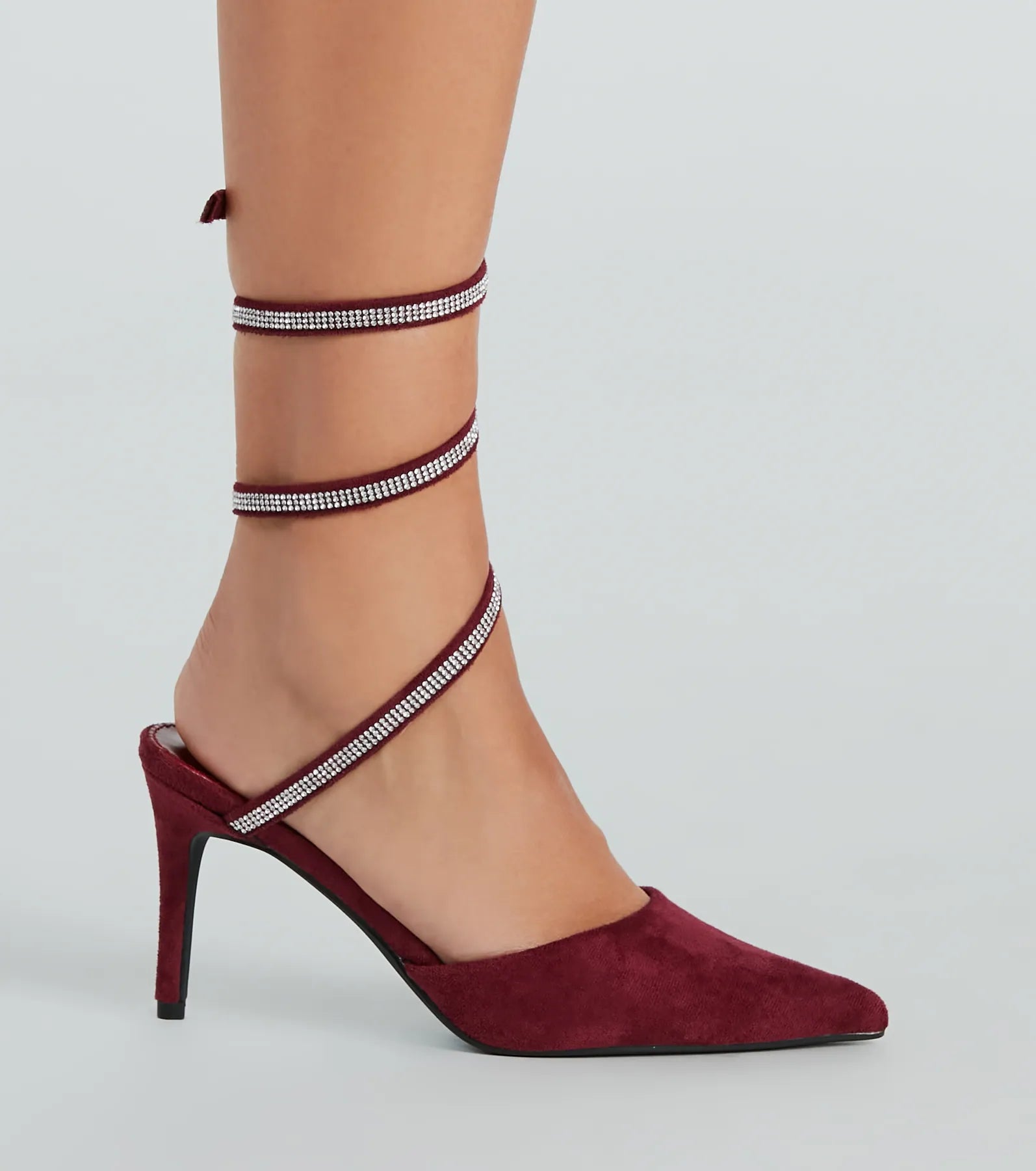 Glamorous Upgrade Rhinestone Spiral Stiletto Pumps - Image 3