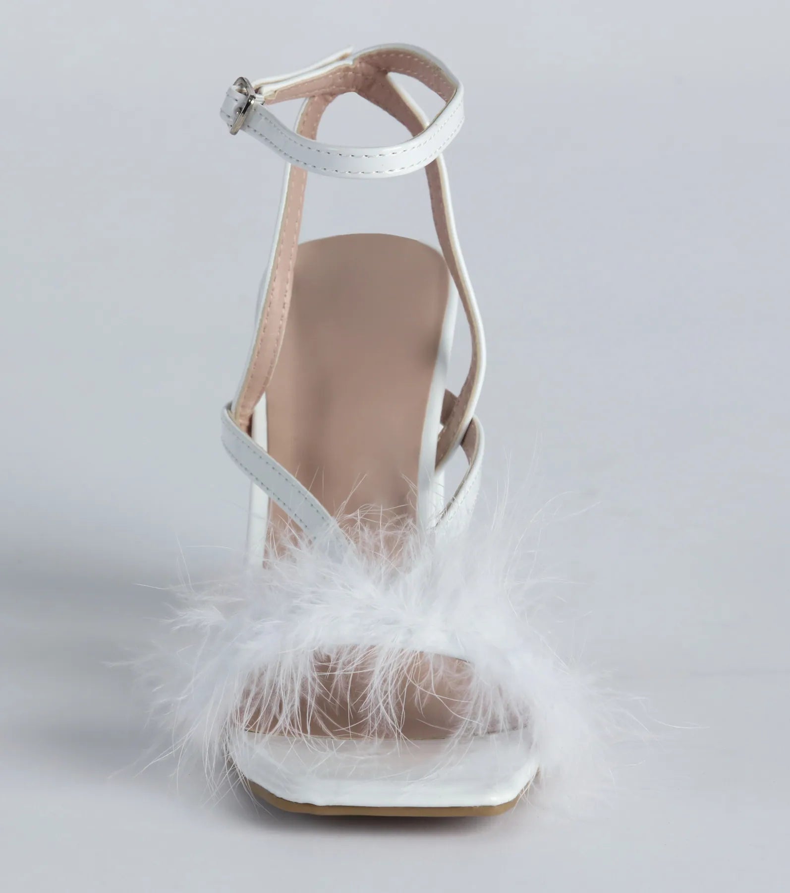 Fabulous Strut Marabou Strappy Block Heels - Image 7