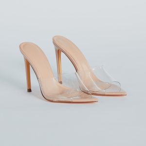Serving Chic Vibes Clear Strap Stiletto Mules