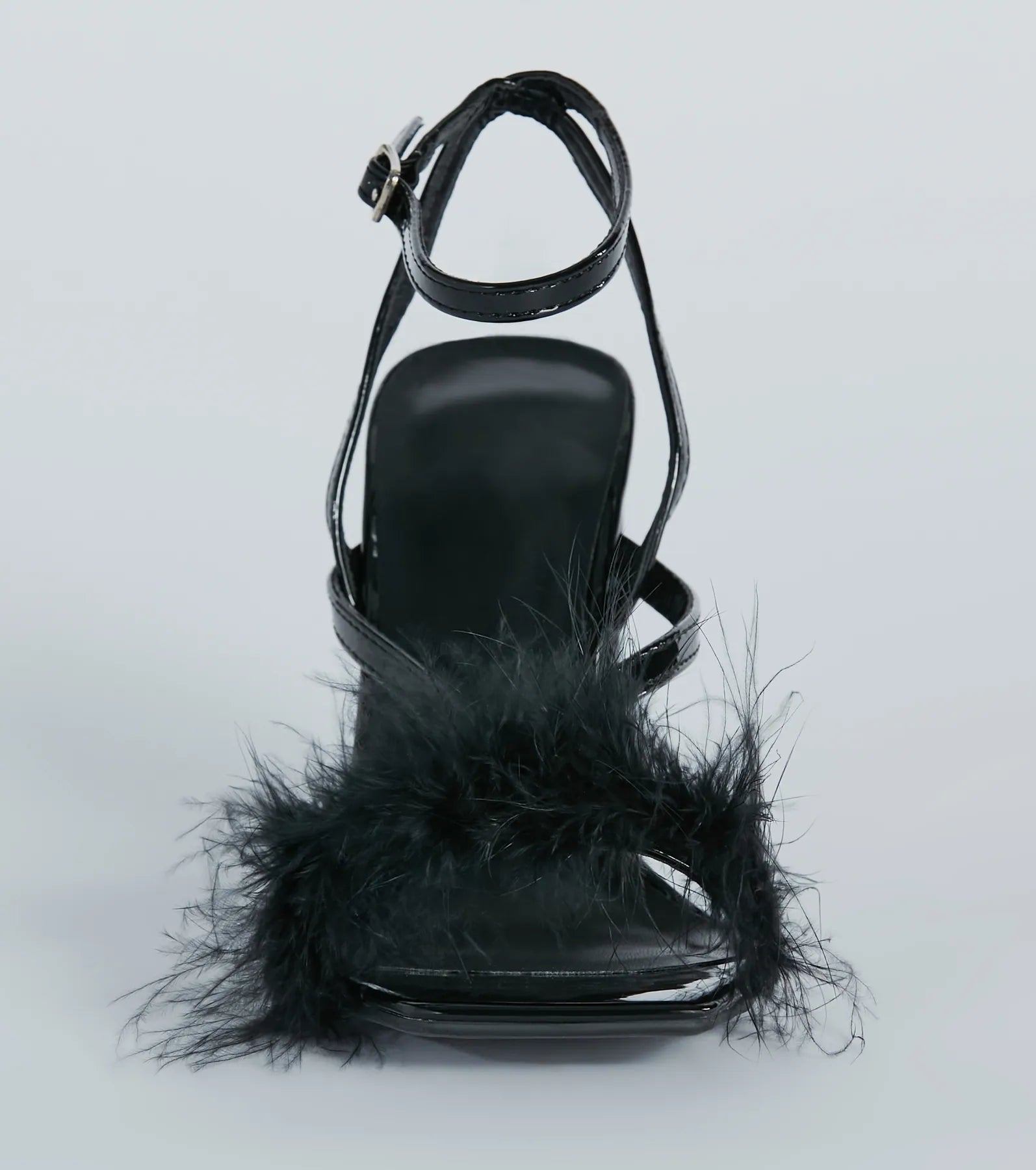 Fabulous Strut Marabou Strappy Block Heels - Image 3