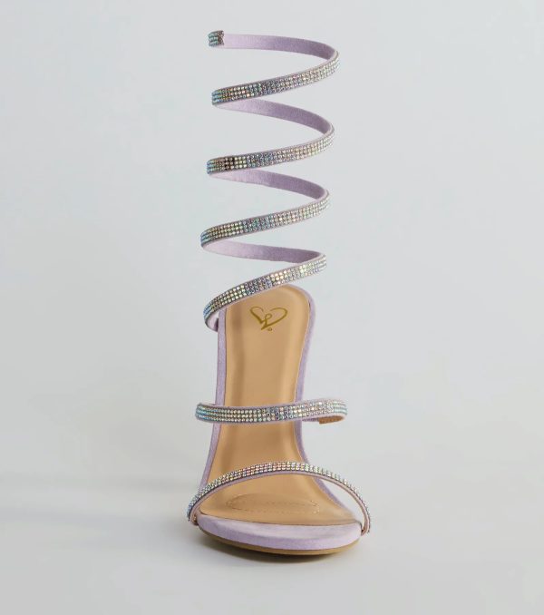Spiral Rhinestone Stiletto Heels - Image 15