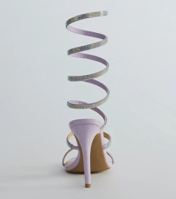 Spiral Rhinestone Stiletto Heels - Image 16