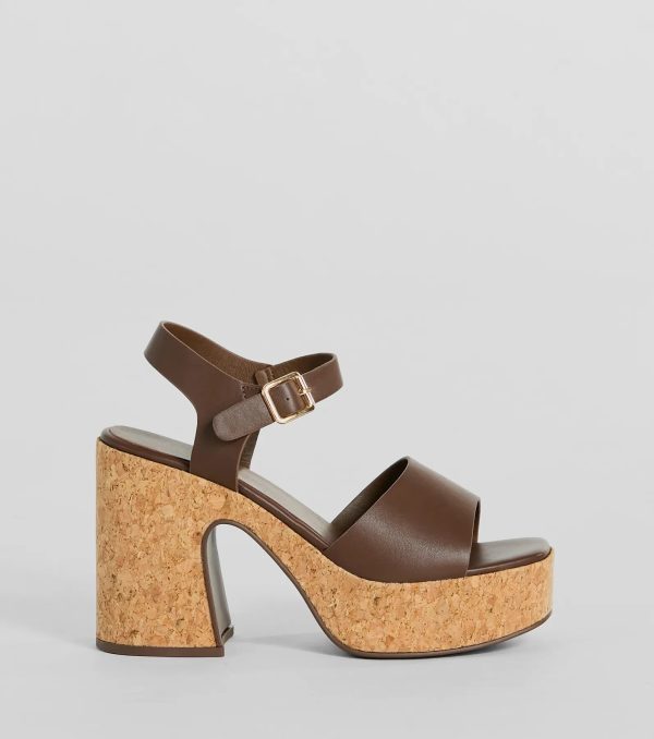 Up A Notch Cork Platform Block Heels - Image 2