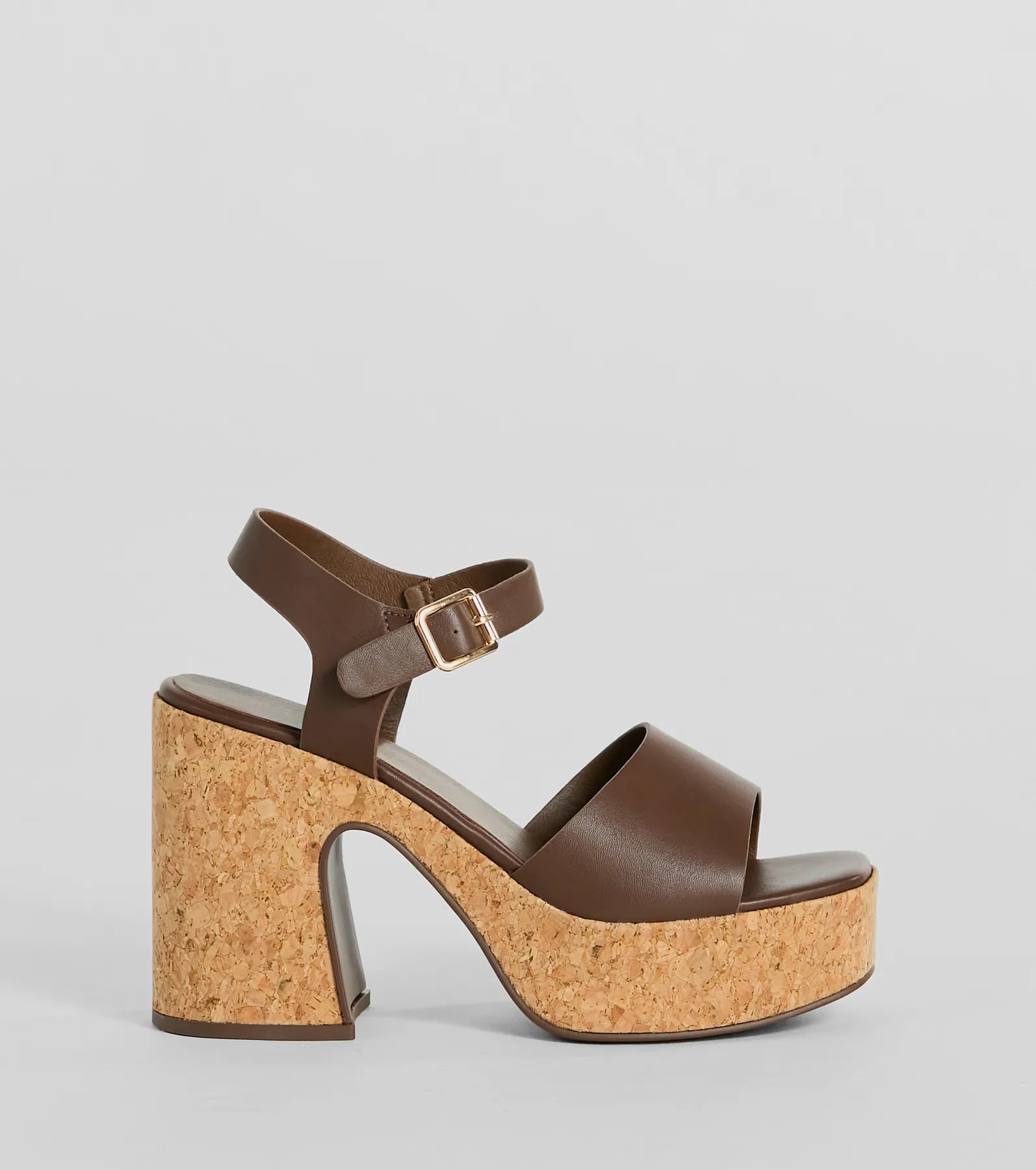 Up A Notch Cork Platform Block Heels - Image 2