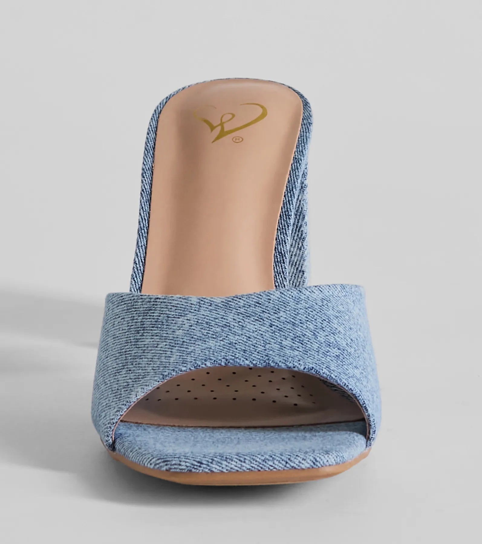 Denim Diva Square Toe Block Heels - Image 3