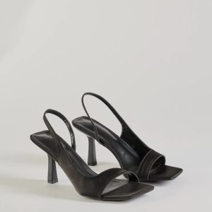 Chic Satin Sling-Back Stiletto Heels