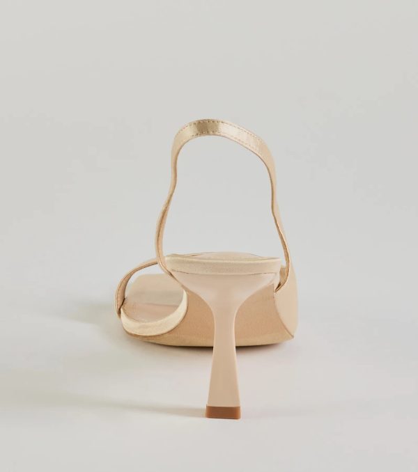 Chic Satin Sling-Back Stiletto Heels - Image 8