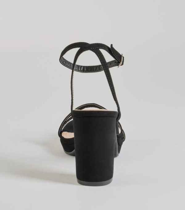 Stylish Slay Strappy Platform Block Heels - Image 4