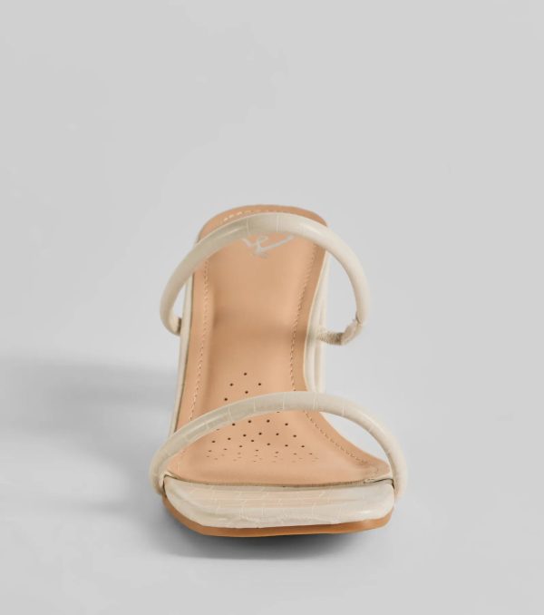 City Strolls Strappy Faux Leather Block Heels - Image 7