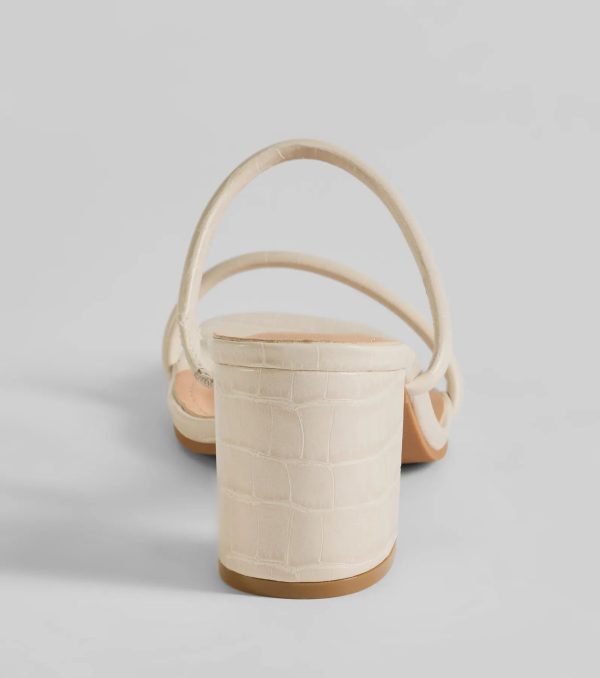 City Strolls Strappy Faux Leather Block Heels - Image 8