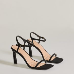 Style Pop Square Toe Nubuck Stiletto Heels