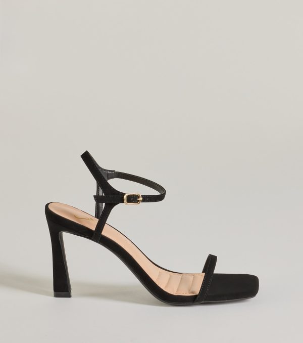 Style Pop Square Toe Nubuck Stiletto Heels - Image 2