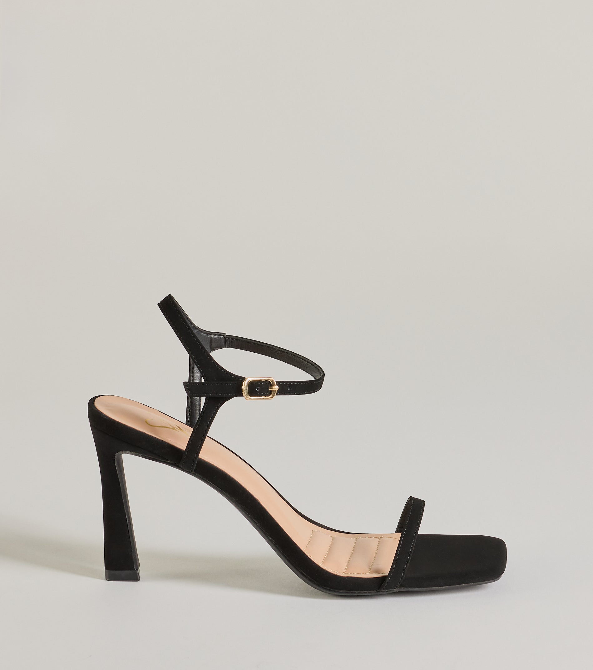 Style Pop Square Toe Nubuck Stiletto Heels - Image 2