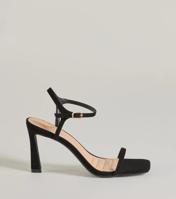 Style Pop Square Toe Nubuck Stiletto Heels - Image 13