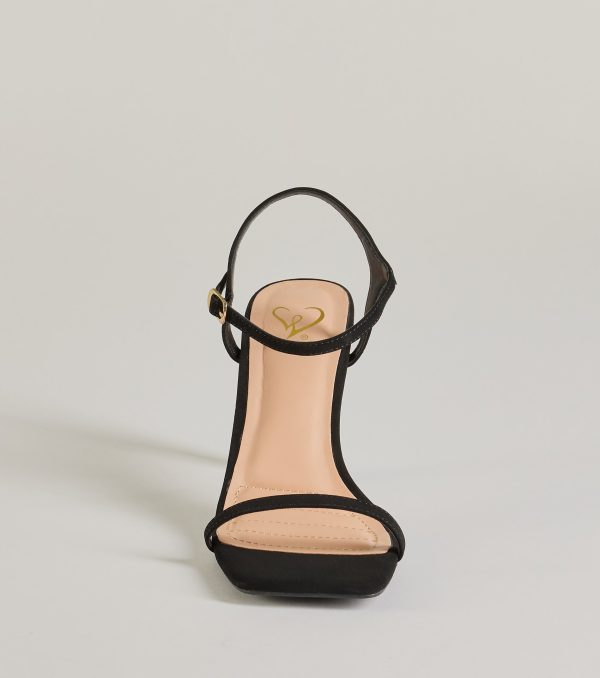 Style Pop Square Toe Nubuck Stiletto Heels - Image 3