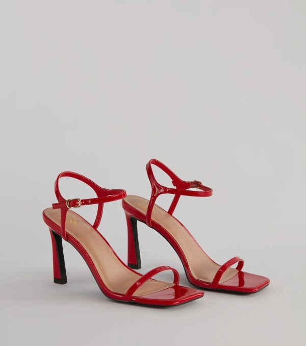 Style Pop Square Toe Nubuck Stiletto Heels - Image 5