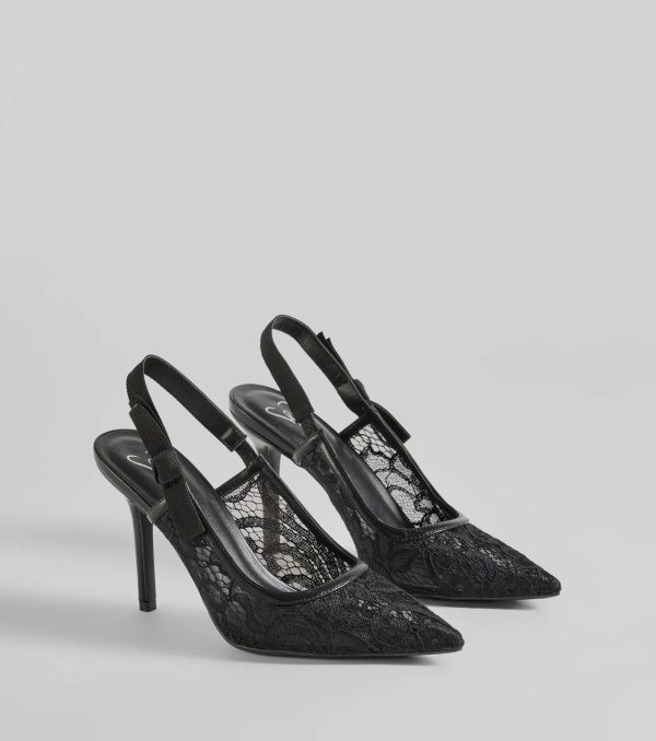 Sweet Cuties Lace Slingback Stiletto Pumps - Image 6