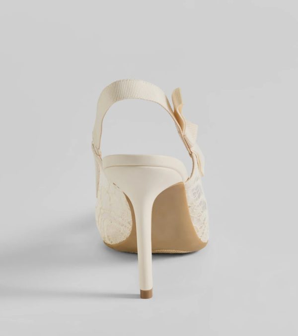 Sweet Cuties Lace Slingback Stiletto Pumps - Image 4
